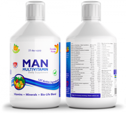 Swedish Nutra Man Multivitamin Daily Supplement