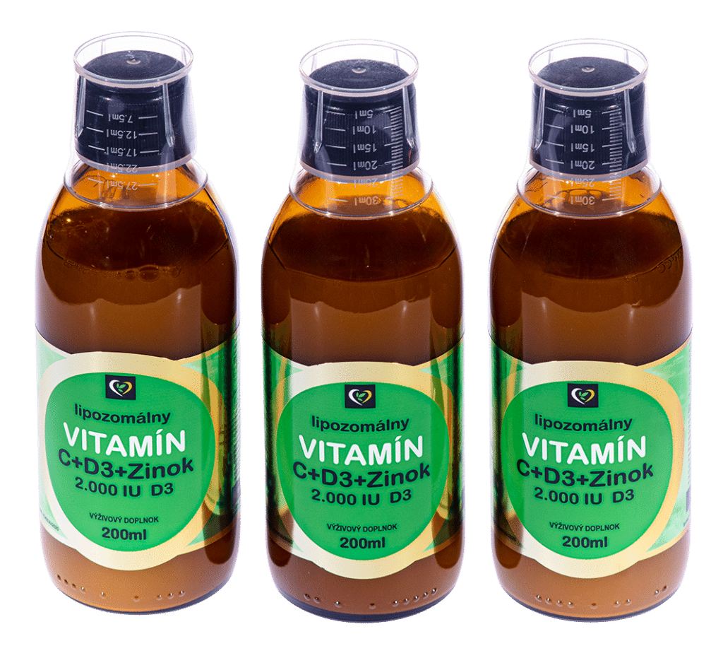 60-dňové balenie 3x Zdravý svet lipozomálny vitamín C + Zinok + D3